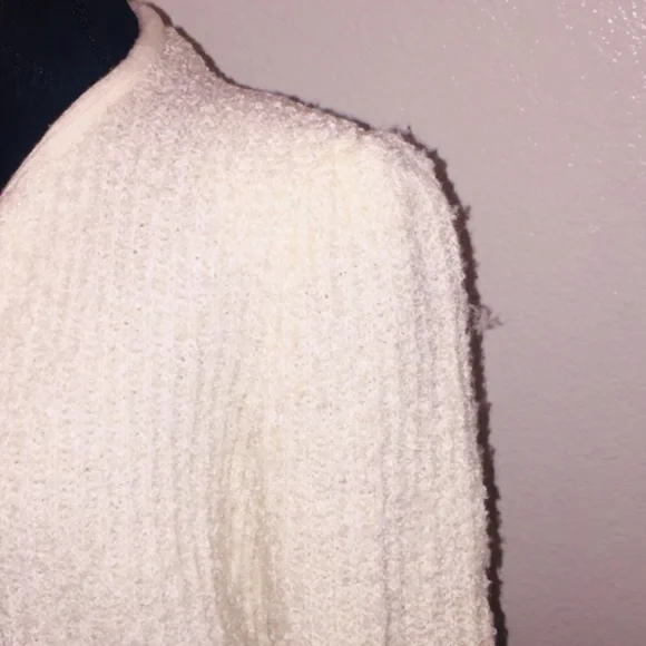 Cream/ivory medium weight knit open cardigan - Picture 7 of 7